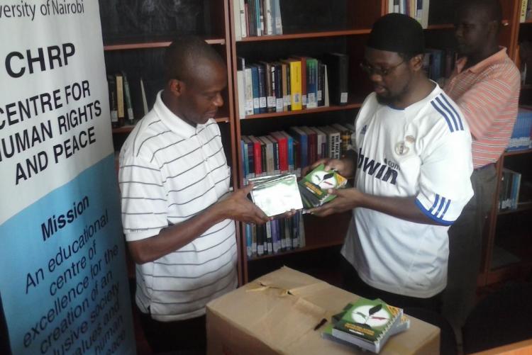 URAIA TRUST Donates books to the Human Rights programme